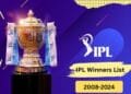 IPL Winners List