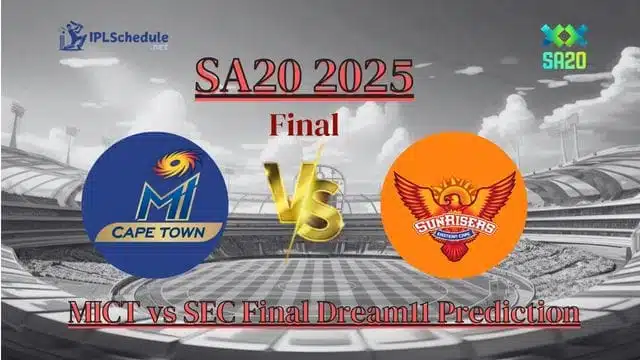 MICT vs SEC Final Dream11 Prediction