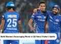‘Come on, you lead the team…’ - Rohit to Rahul Chahar