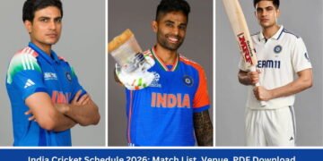 India cricket Match schedule 2026