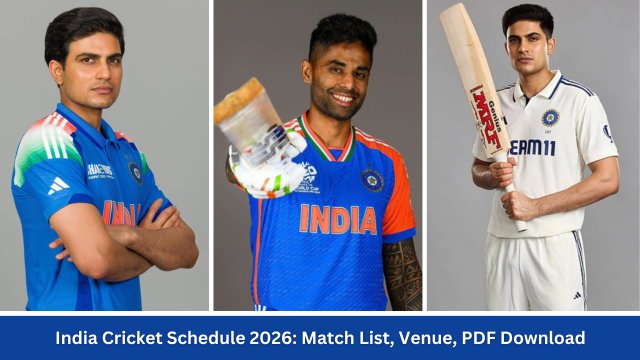 India Cricket Schedule 2026