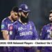 IPL 2026: KKR Released Players