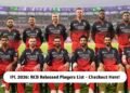 IPL 2026: RCB Released Players