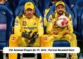 CSK Retained Players