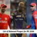 List of Released Players for IPL 2026