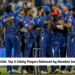 Mumbai Indians Released Players 2026