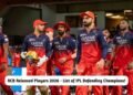 RCB Released Players 2026