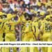 CSK Team 2026 Players List with Price