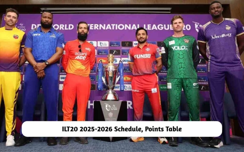 ILT20 2025-2026 Schedule