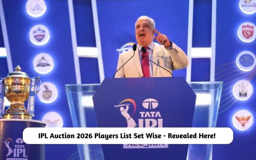 IPL Auction 2026 Players List Set Wise