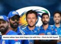 Mumbai Indians Team 2026 Players List with Price