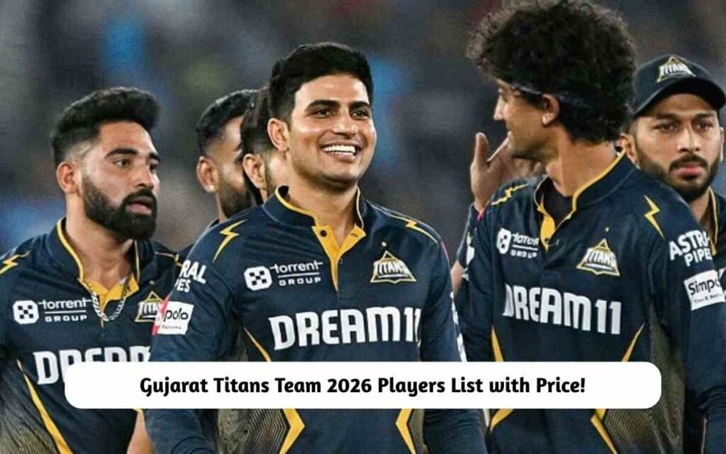 Gujarat Titans Team 2026 Players List with Price