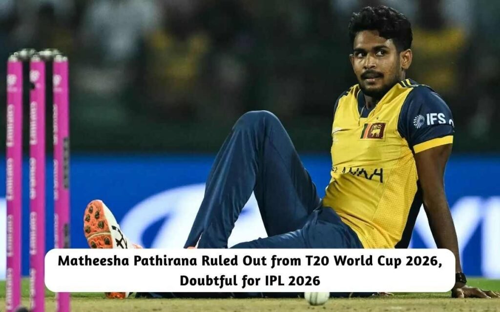 Matheesha Pathirana Ruled Out from T20 World Cup