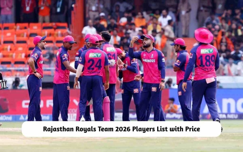 Rajasthan Royals Team 2026 Players List with Price