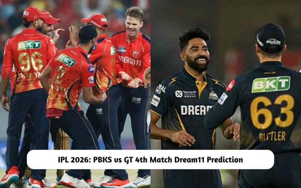 IPL 2026: PBKS vs GT 4th Match Prediction