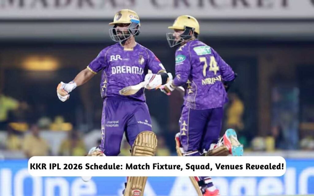 KKR IPL 2026 Schedule
