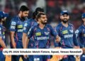 LSG IPL 2026 Schedule