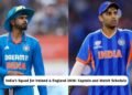 India’s Squad for Ireland & England 2026